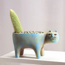 GobekUsa Cat Succulent Plant Pot - Cute Cartoon Animal Design for Home Decor