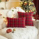GobekUsa Christmas Plaid Cushion Cover, Classic Green Red Throw Pillow for Home Decor