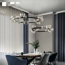 GobekUsa Clear Glass Bubble Chandelier LED Hanglamp G9 Loft Deco Lighting
