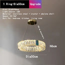 GobekUsa Crystal LED Chandelier for Kitchen Dining Room Duplex Villa Lighting Fixtures