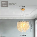 GobekUsa Gold Chrome Metal Shell Chandelier for Restaurant Living Room Hotel Hall
