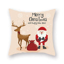 GobekUsa Christmas Santa Elk Pillowcase 45x45cm for Sofa Chair Decor