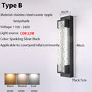GobekUsa Dimmable LED Stainless Steel Outdoor Wall Sconce for Villa Garage Garden Courtyard