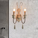 GobekUsa Country French Wall Lamp for Retro Living Room Bedroom Decor