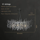 GobekUsa Crystal Pendant Chandelier Luxury LED Lighting Branch Design for Living and Dining Rooms