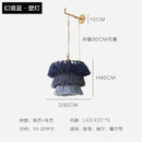 GobekUsa Bohemian Chandelier Tassel Light Chain Pendant LED Suspension Light
