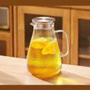 GobekUsa Glass Tea Set with Stainless Steel Lid Jug and Cups