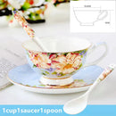 GobekUsa Ceramic Afternoon Tea Set with Spoon - Elegant Tea Cup, Saucer, and Mug Combo