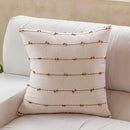 GobekUsa Cotton Stripe Jacquard Cushion Cover Set: Blue Yellow Grey Pink Beige Black
