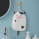 GobekUsa Cartoon Embroidery Hanging Hand Towel - Soft, Absorbent, Quick Dry Towel