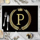 GobekUsa Kitchen Table Mats Set of 4, 42*32cm, Cotton Linen Coasters for Dining Home Decor