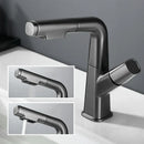 GobekUsa Brass Basin Faucet: Pull Out, Hot & Cold Mixer, 360° Lift, Bathroom Sink Tap