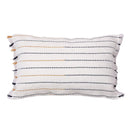 GobekUsa Handmade Cotton Woven Cushion Tassels - Ivory Black Yellow Stripe Home Decor