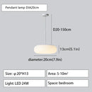 GobekUsa Itka Pendant Lamp - Minimalist White Lamp Shade for Dining Table, Bedroom, Kitchen