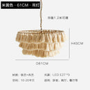 GobekUsa Bohemian Chandelier Tassel Light Chain Pendant LED Suspension Light