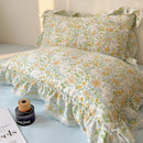 GobekUsa Korean Lace Ruffles Bedding Set with Bed Skirt, Soft Skin-Friendly Material
