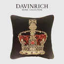 GobekUsa Baroque Crown Jacquard Tapestry Throw Pillow Cover 45x45cm for Living Room Sofa