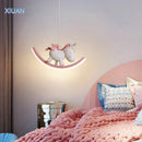 GobekUsa Kids Unicorn Pendant Lamps White Bear Pink Elephant Chandeliers