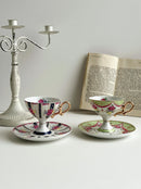 GobekUsa Court Style Latte & Cappuccino Cup Set with Saucer, Tea Cup Set