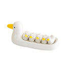 GobekUsa Duck Chopstick Holder Tray White Rabbit Porcelain Plate Home Decor