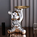 GobekUsa Luxe Bear Doll Figurine Set for TV Cabinet & Wine Cabinet Decor