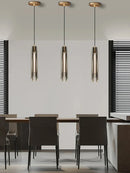 GobekUsa Crystal Copper Pendant Lights Gold Home Decor Glass Hanging Lamp