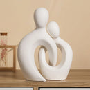 GobekUsa Couple Love Sculpture Modern Nordic Abstract Ceramic Figurine Home Decor