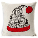 GobekUsa Christmas Deer Linen Pillow Cover 45x45cm for Home Sofa Decor