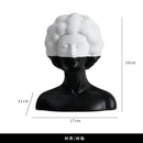 GobekUsa Abstract Portrait Resin Figure Sculpture Black and White Home Decor