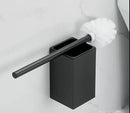 GobekUsa Aluminum Gray/White Toilet Brush Holder Set