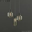 GobekUsa Industrial Stained Glass Pendant Lamp LED Hanging Lights for Dining & Living Room