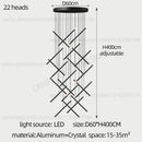 GobekUsa LED Staircase Pendant Chandelier, Modern Nordic Restaurant Hanging Light