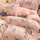 GobekUsa Cozy Cartoon Printed Cotton Comforter Set for Adults
