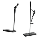 GobekUsa Black Metal Sports Figure Sculpture for Elegant Home Decor