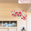 GobekUsa Christmas Door Frame Decor Set - Festive Wooden Xmas Pendants & Merry Santa Claus Stickers