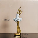 GobekUsa Ballet Dancer Resin Sculpture Desk Decoration Figure - Room Aesthetic Décor