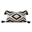 GobekUsa Boho Loop Pillowcase - Grey Beige Tufted Cushion Cover for Home Decoration