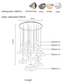 GobekUsa Glass LED Chandelier Lighting for Modern Stairs, Dining Room, and Home Bar