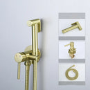 GobekUsa Brushed Gold Toilet Bidet Sprayer Set for Stylish Bathroom Upgrade