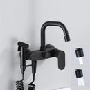 GobekUsa Dual Hole Kitchen Mixer Tap Black Brass Chrome Kitchen Faucet
