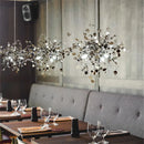 GobekUsa Leaf Chrome Ceiling Chandelier for Living Room, Bar, or Balcony Lighting