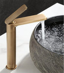 GobekUsa Antique Bronze Basin Faucet Deck Mounted Hot & Cold Brass Bathroom Sink Mixer Tap