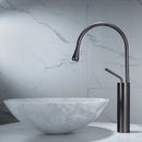 GobekUsa Gun Grey Brass Basin Faucet Hot Cold Kitchen Sink Water Crane Swivel