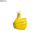 GobekUsa Banana Fist Thumbs-up Resin Statue Desk Ornament for Room Decor