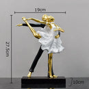 GobekUsa Golden Tango Dancer Couple Sculpture Home Decor Figurines