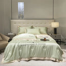 GobekUsa Ice Silk Embroidered Quilt Set: Luxury European Style, Cooling Comforter