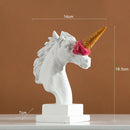 GobekUsa Ice Cream Horsehead Statue for Modern Home Decor