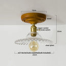 GobekUsa Glass Copper LED Ceiling Lamp Modern Style for Home Decor and Restaurant