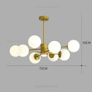 GobekUsa Glass Ball Pendant Lights Modern Nordic Chandelier LED Living Room Decor