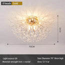 GobekUsa Dandelion Crystal Chandelier LED Ceiling Light for Romantic Living Room & Bedroom